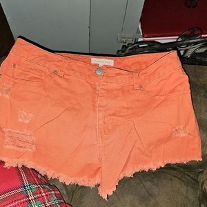 Copper Key Orange Denim Orange Shorts size 5 jr
